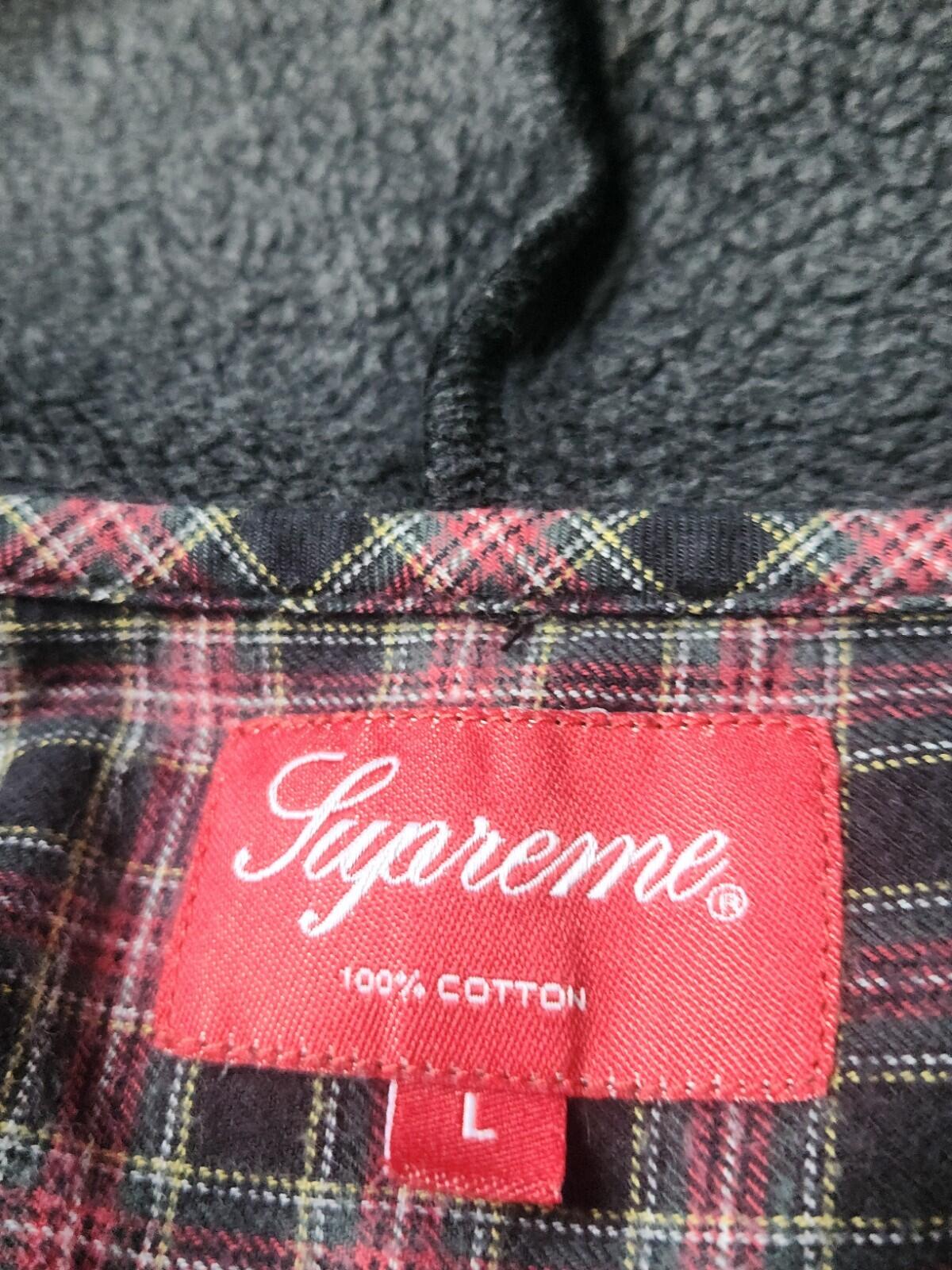 SS14 Supreme Hooded Flannel Shirt Rare Vintage 2014 Size M Medium