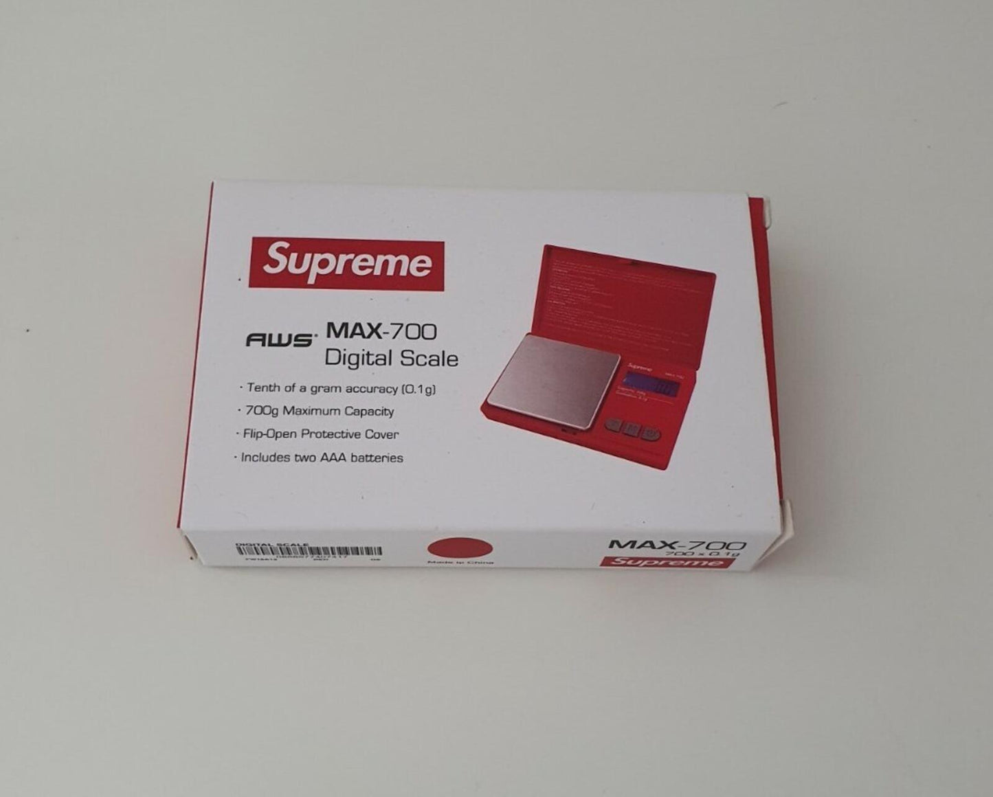 FW18 Supreme x AWS Max 700 digital scale red New in original packaging