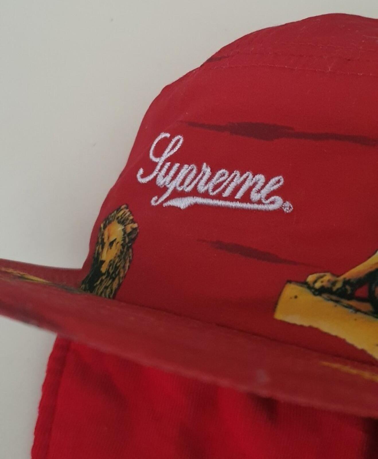 SS13 Supreme Lions Trail hat size M/L red cap earflap vintage 2013 Rare