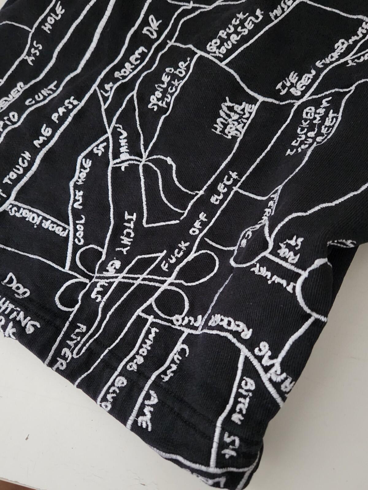 SS20 Supreme Gonz Embroidered Map sweatshort S Small Black shorts Mark Gonzales