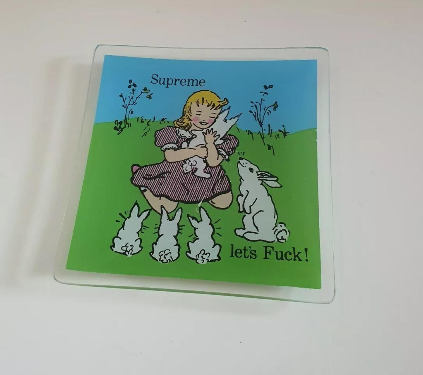FW16 Supreme Let's F uck ashtray glass tray Accessory