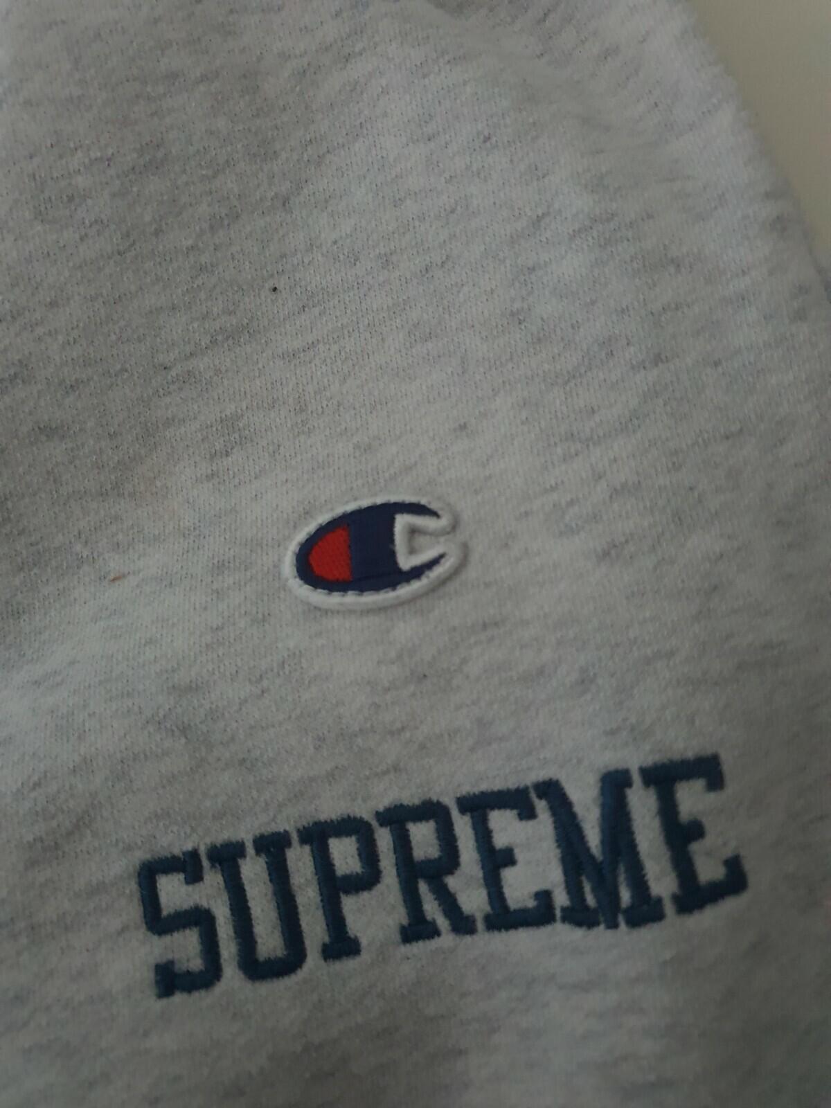 SS15 Supreme Champion Sweatpant size M but they fit smaller S small pants grey