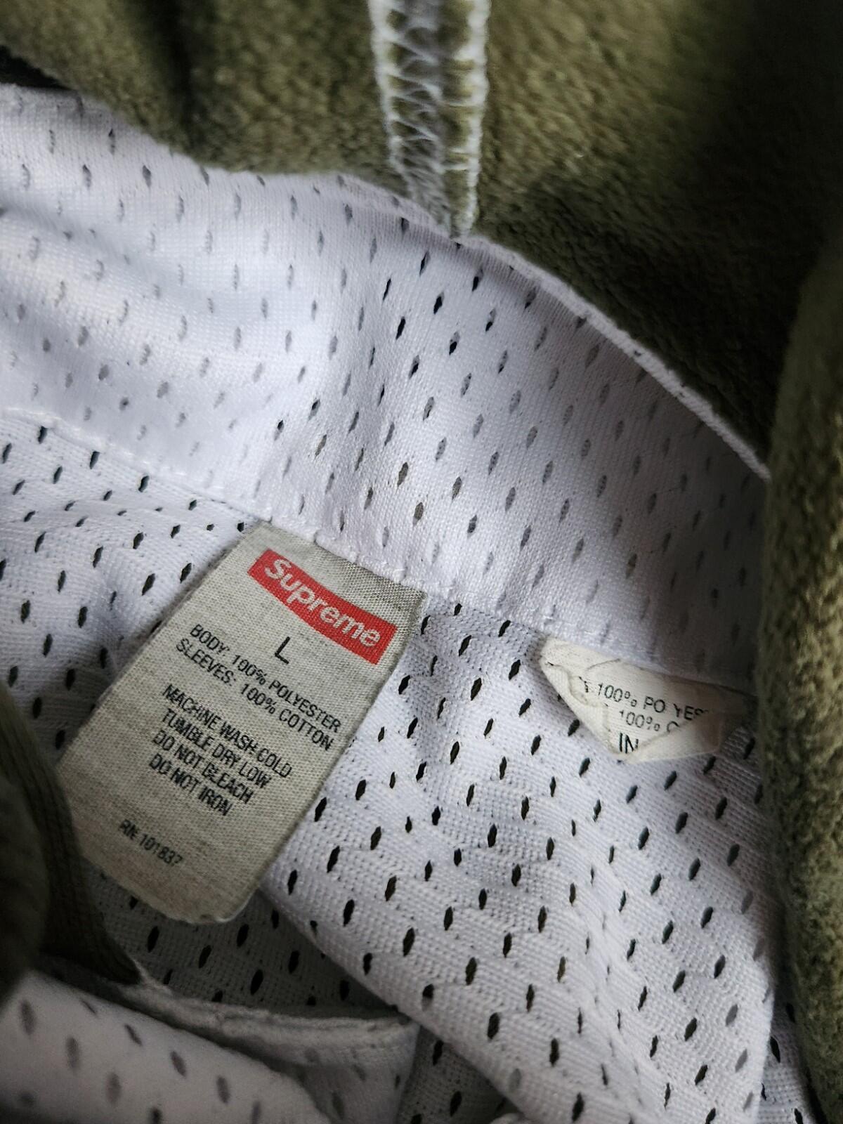 SS20 Supreme Hooded L/S Baseball-Trikot GEFÄRBT olive Größe L Großes Oberteil