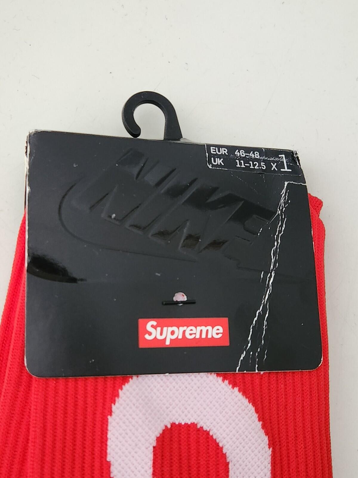 Supreme Nike Lightweight Crew Socks Size 5 Red (1 pack) UK 11-12.5 EUR 46-48