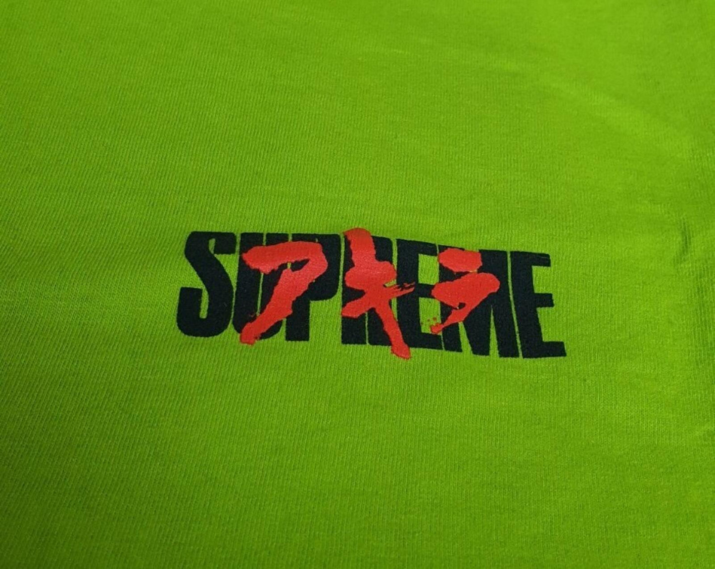 FW17 Supreme x Akira Neo-Tokyo L/S Tee Lime Size M Anime