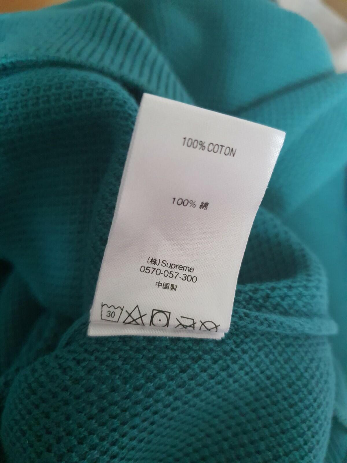 FW18 Supreme Pique Crewneck teal size L large sweater sweatshirt New With Tag