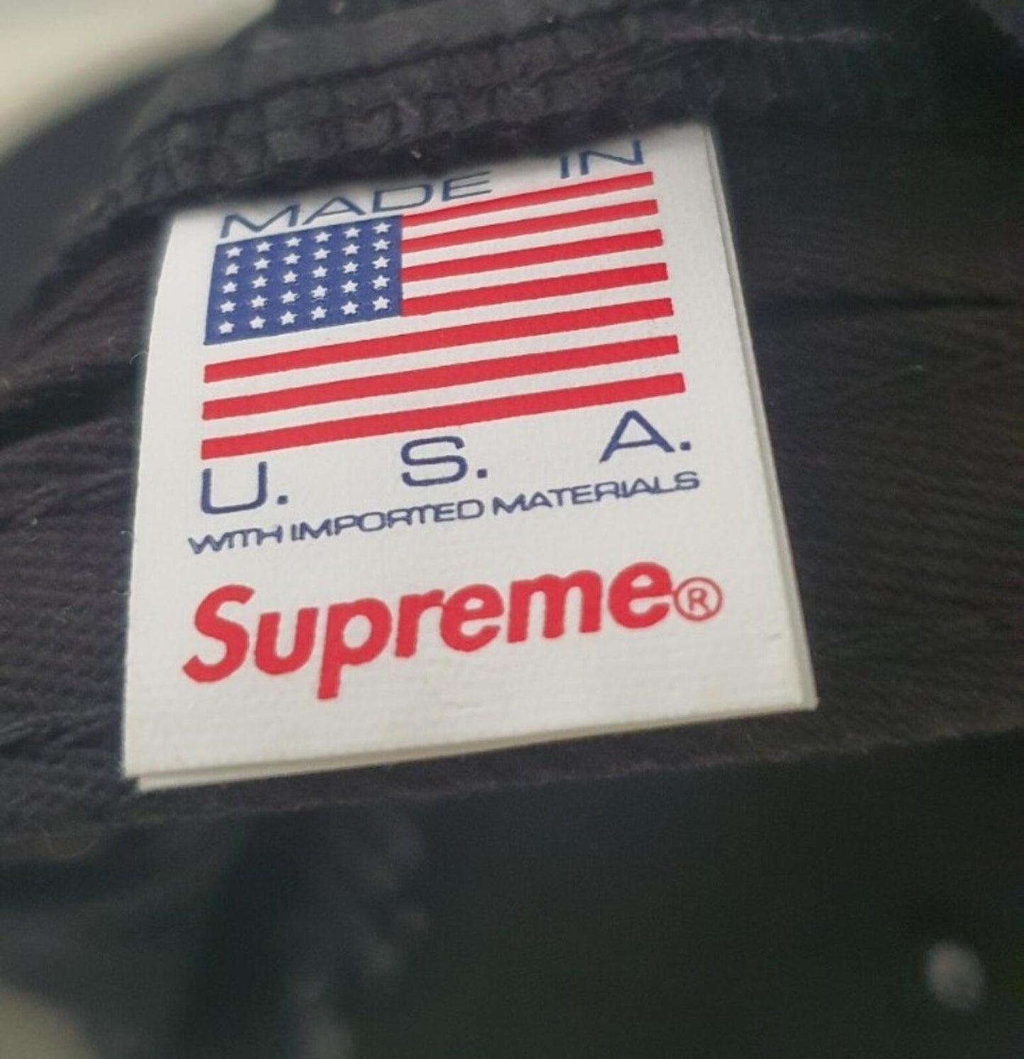 FW21 Supreme Ventile S Logo 6-panel Cap Wasserabweisende Kappe Schwarz Reflektierend