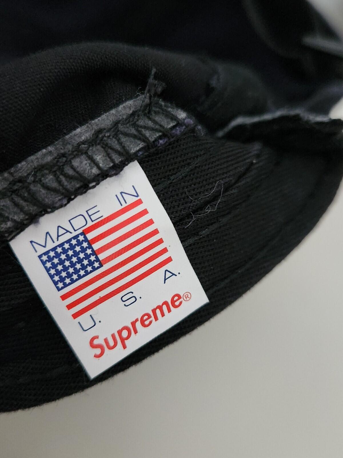 FW17 Supreme Side Zip Camp cap Navy hat Box Logo