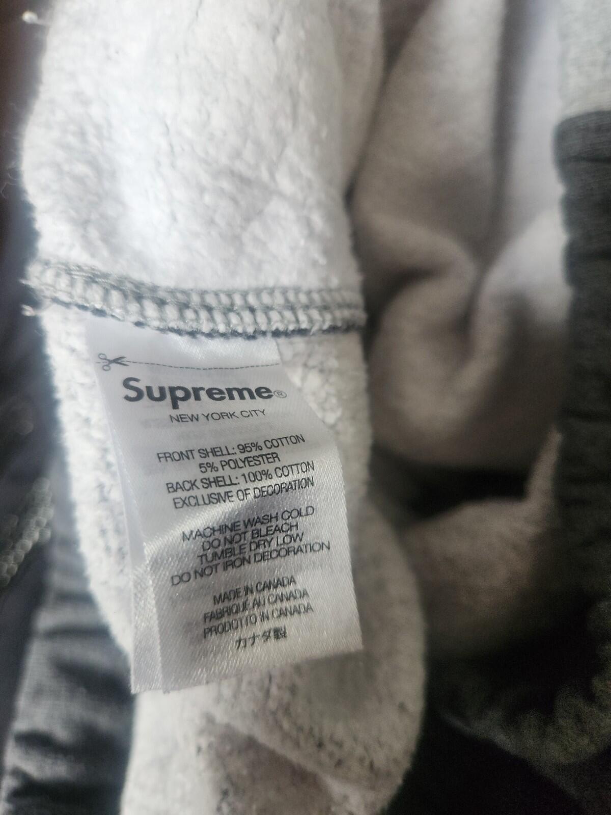 FW21 Supreme S Logo Split Sweatpant Gris Jaspeado Talla M
