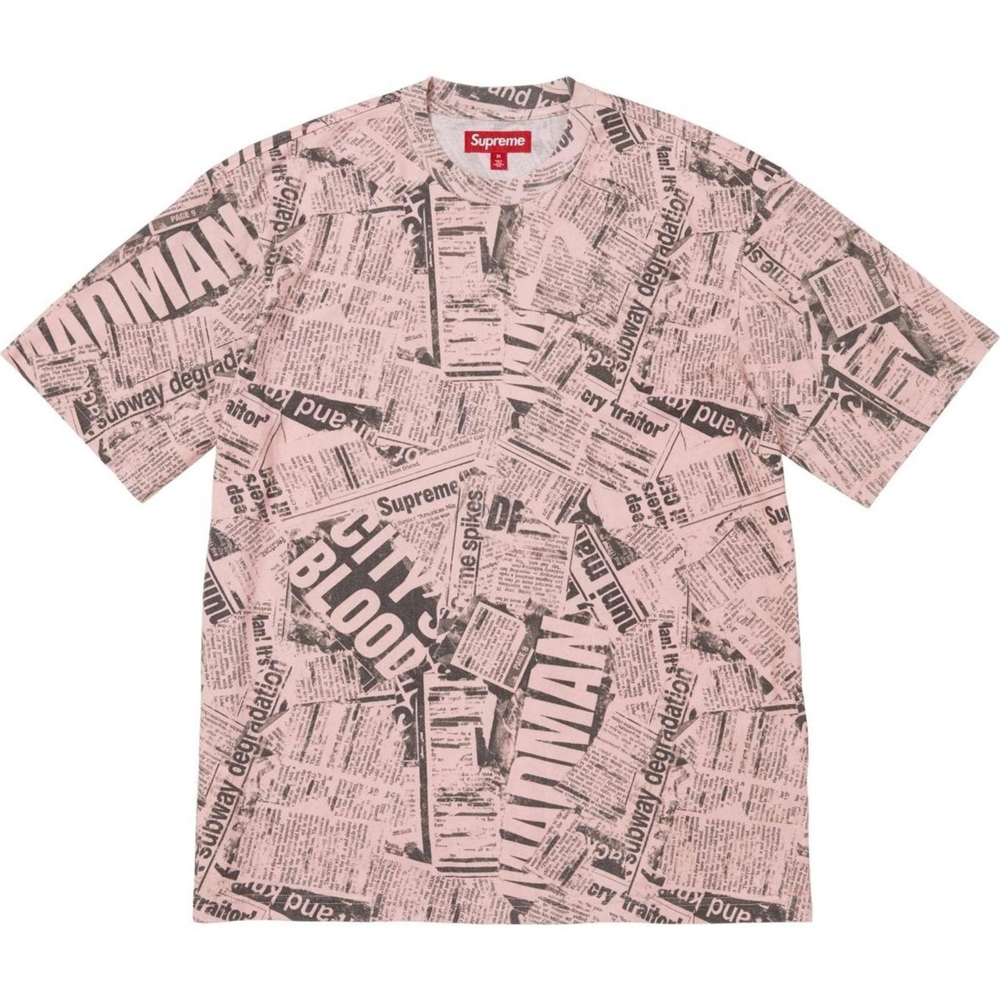 SS25 Supreme Newspaper S/S Top T-shirt Pink Tiger Tee Artwork by Ben Trogdon S