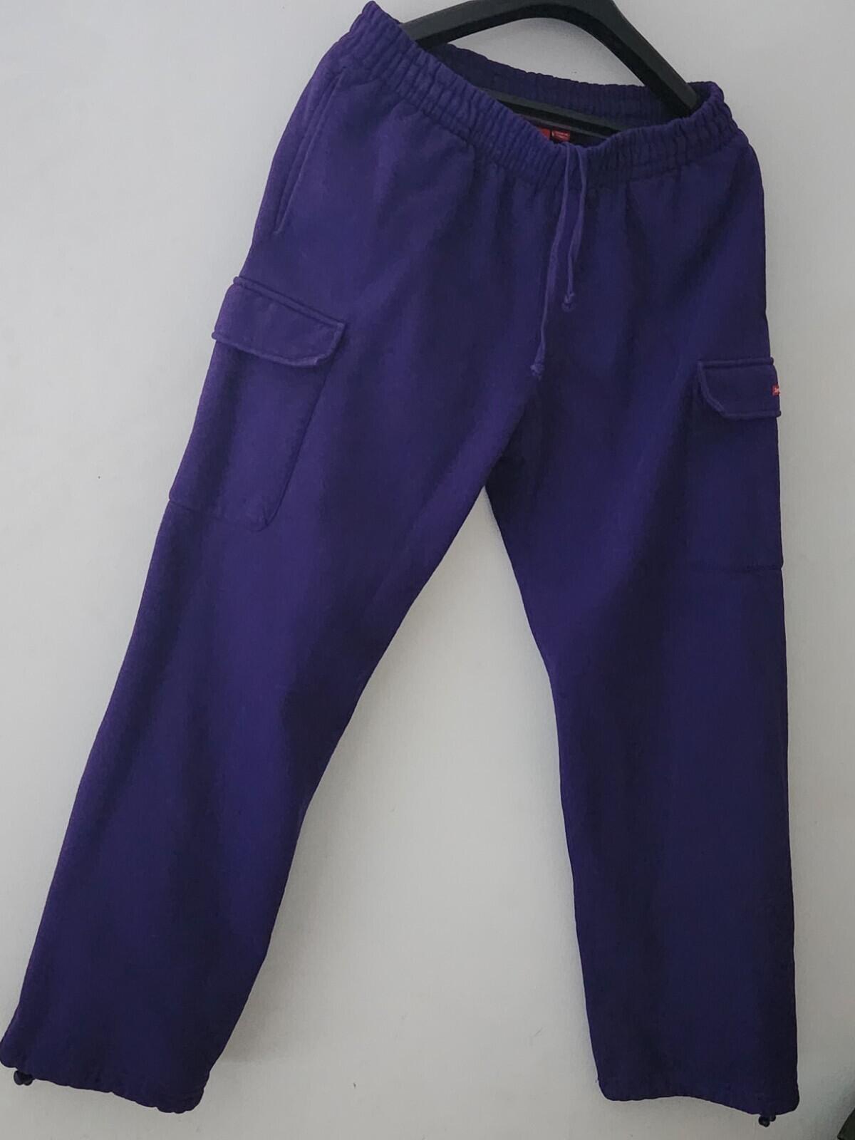 FW22 Supreme Box Cargo Sweatpant Purple Size L