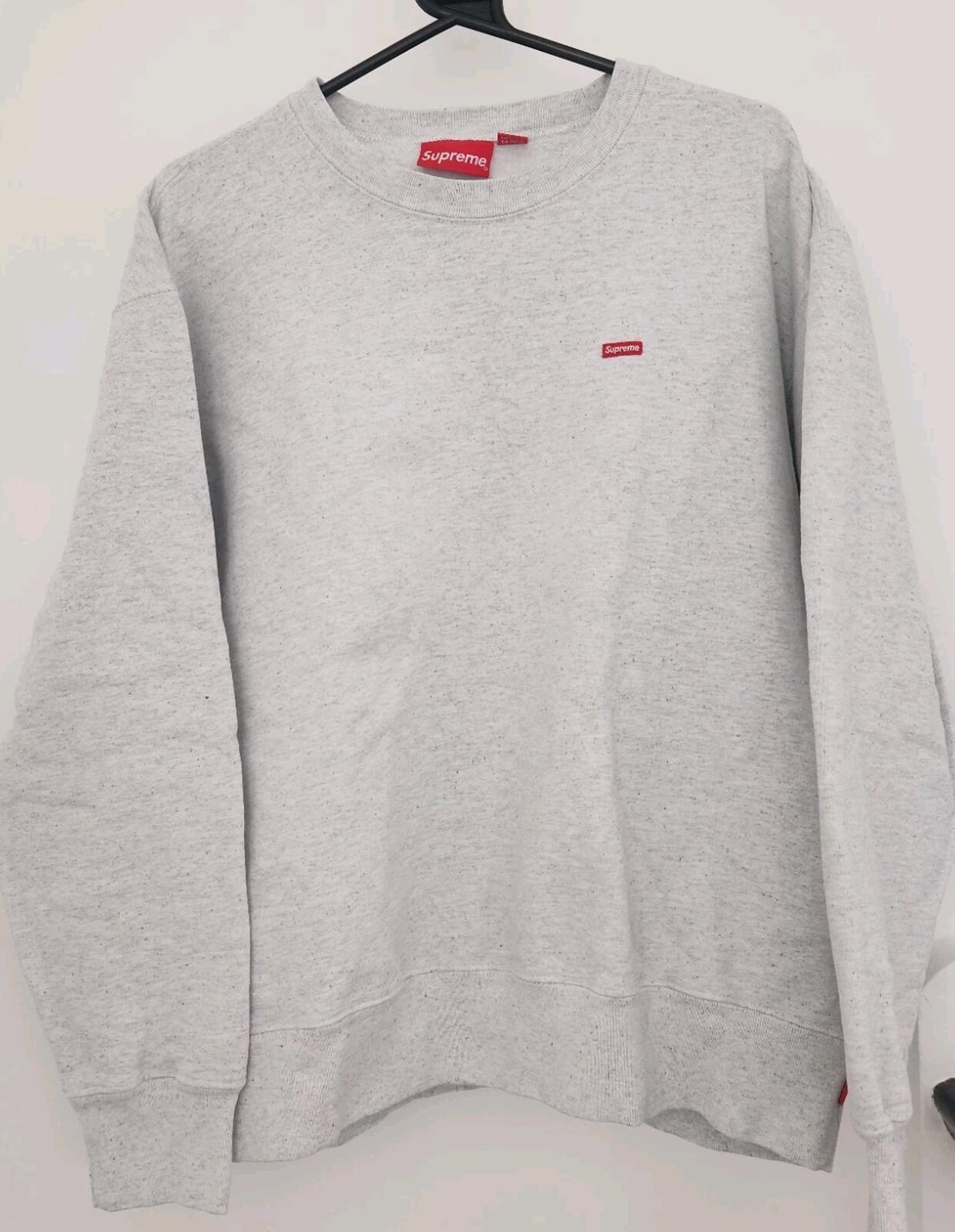 FW20 Supreme Small Box Crewneck  Heather Multi Sweatshirt Size M Medium Grey