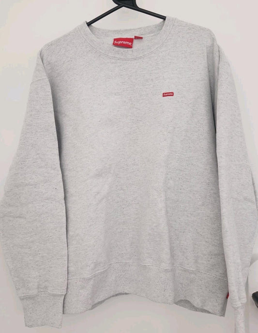 FW20 Supreme Small Box Crewneck  Heather Multi Sweatshirt Size M Medium Grey