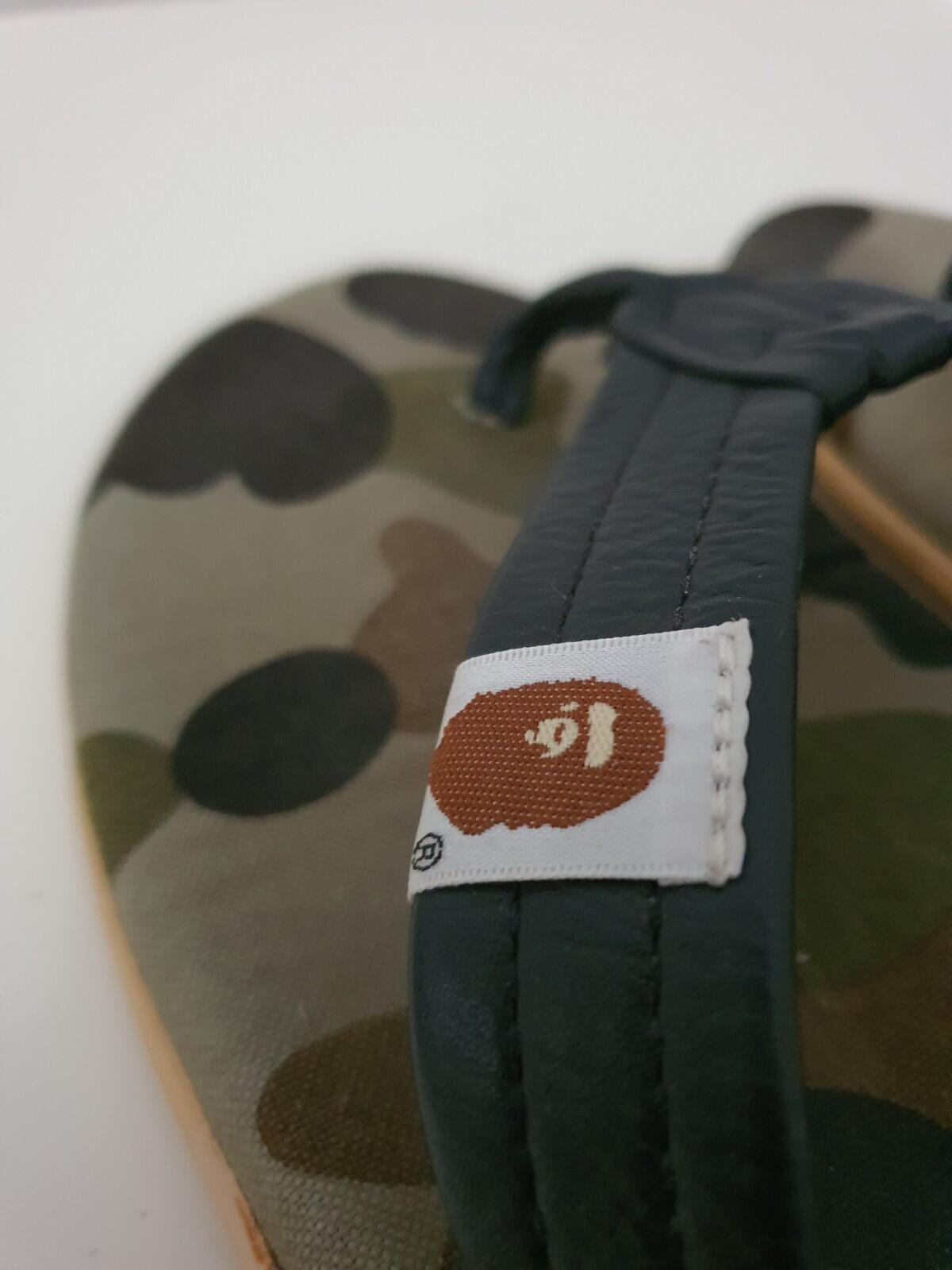 A BATHING APE Island Slipper Thong Sandal slides UK 8 US 9 EU 42.5 BAPE Vintage