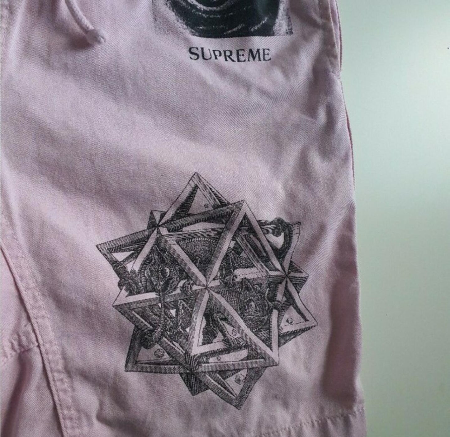 SS17 Supreme x MC Escher dust pink Short size S small shorts Rare
