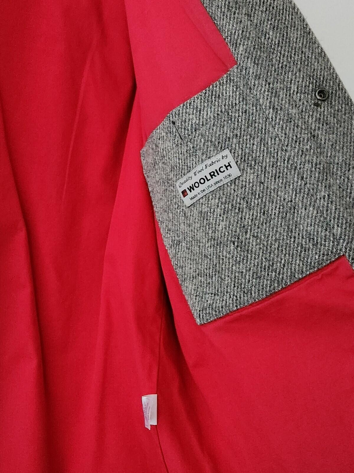 FW10 Supreme Woolrich Wool Coat  size M Medium Grey Red Jacket Vintage 2010 Rare