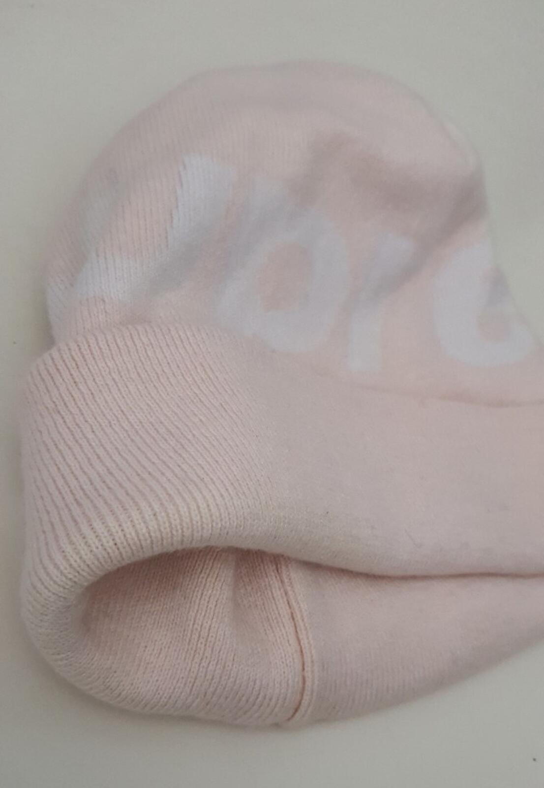 FW15 Supreme Big Logo Light Pink Beanie salmon cotton cashmere light pink
