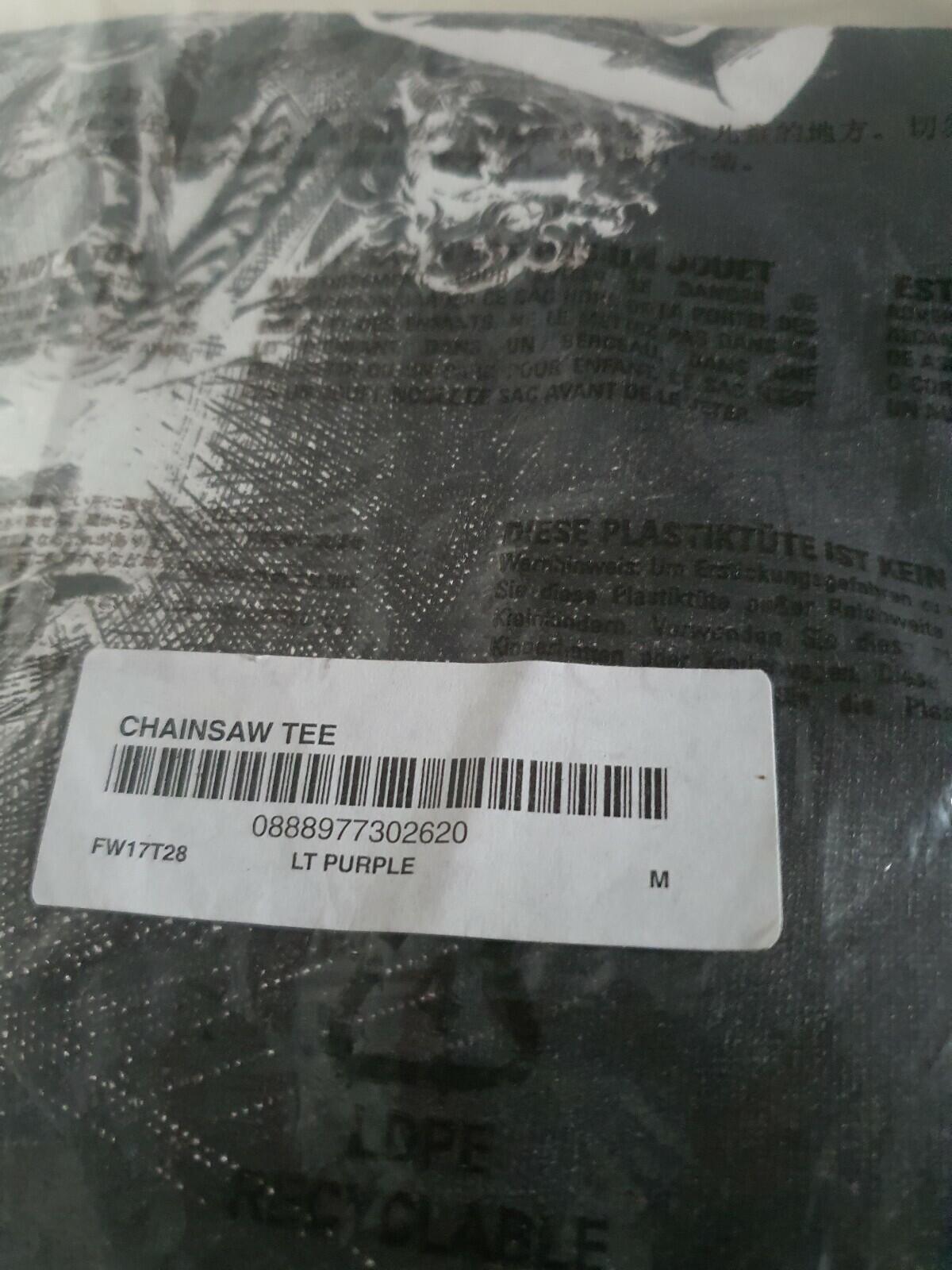 FW17 Supreme Chainsaw (Horror) Hellviolett T-Shirt M Medium