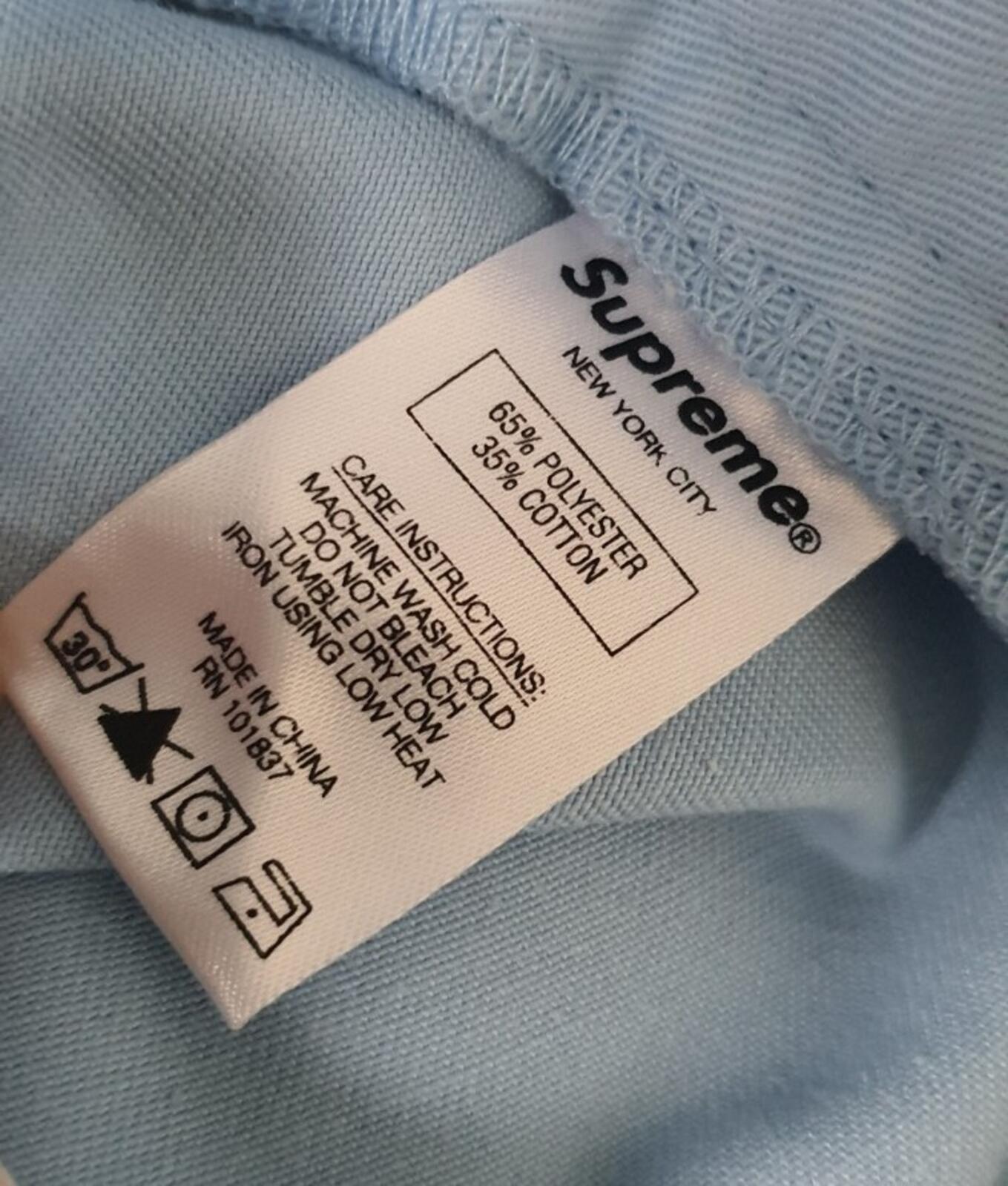 SS18 Supreme Work Pant talla 32 W32 L32 pantalones azul claro