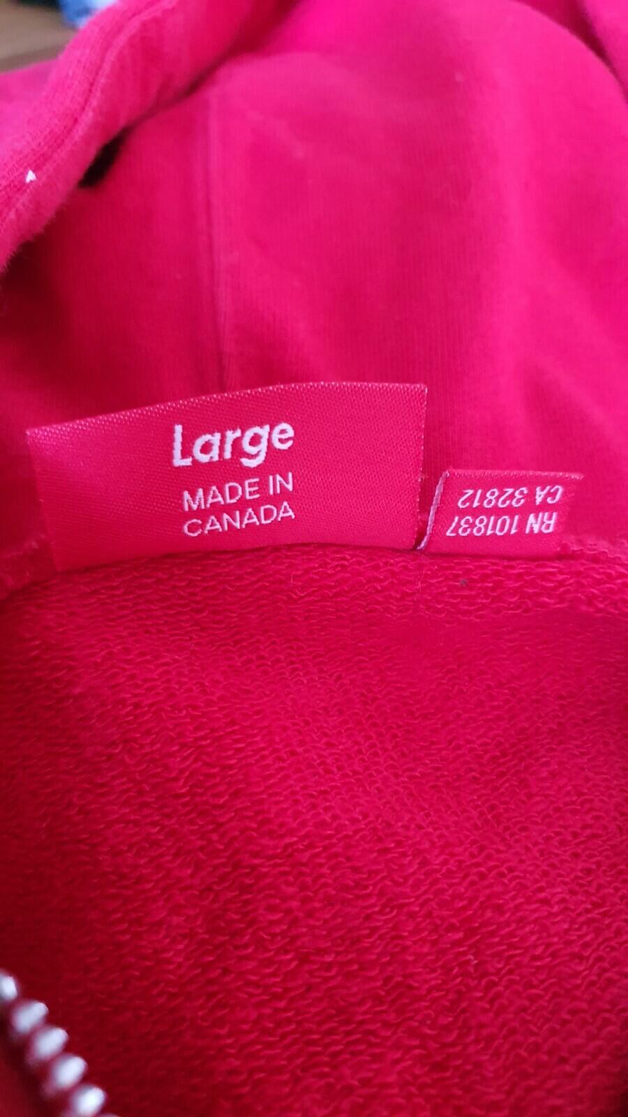 SS17 Supreme Small Box Logo Zip Up hooded sweatshirt red hoodie L large tonal