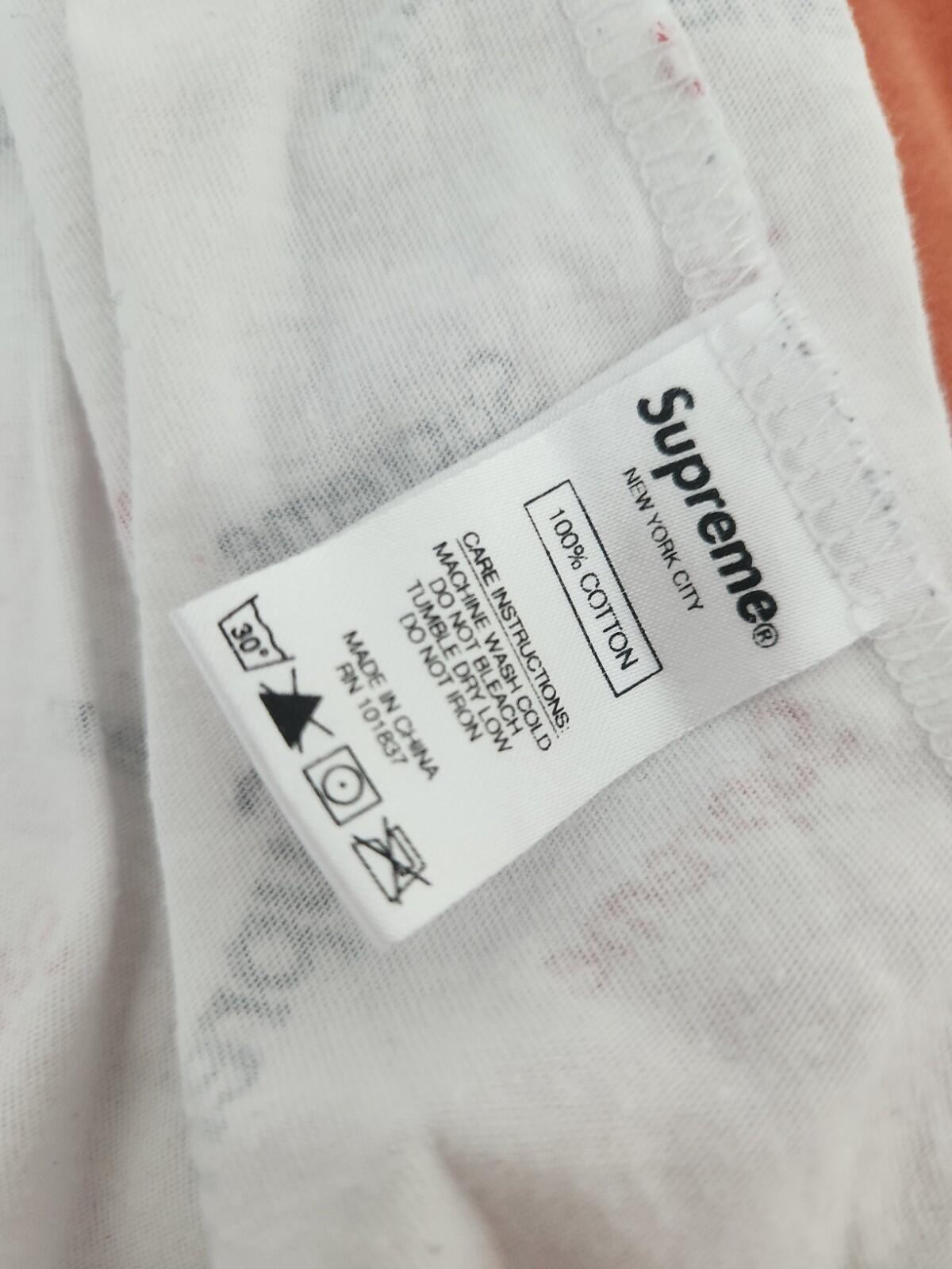 FW18 Supreme Scatter Ringer Tee Blanca Talla XL