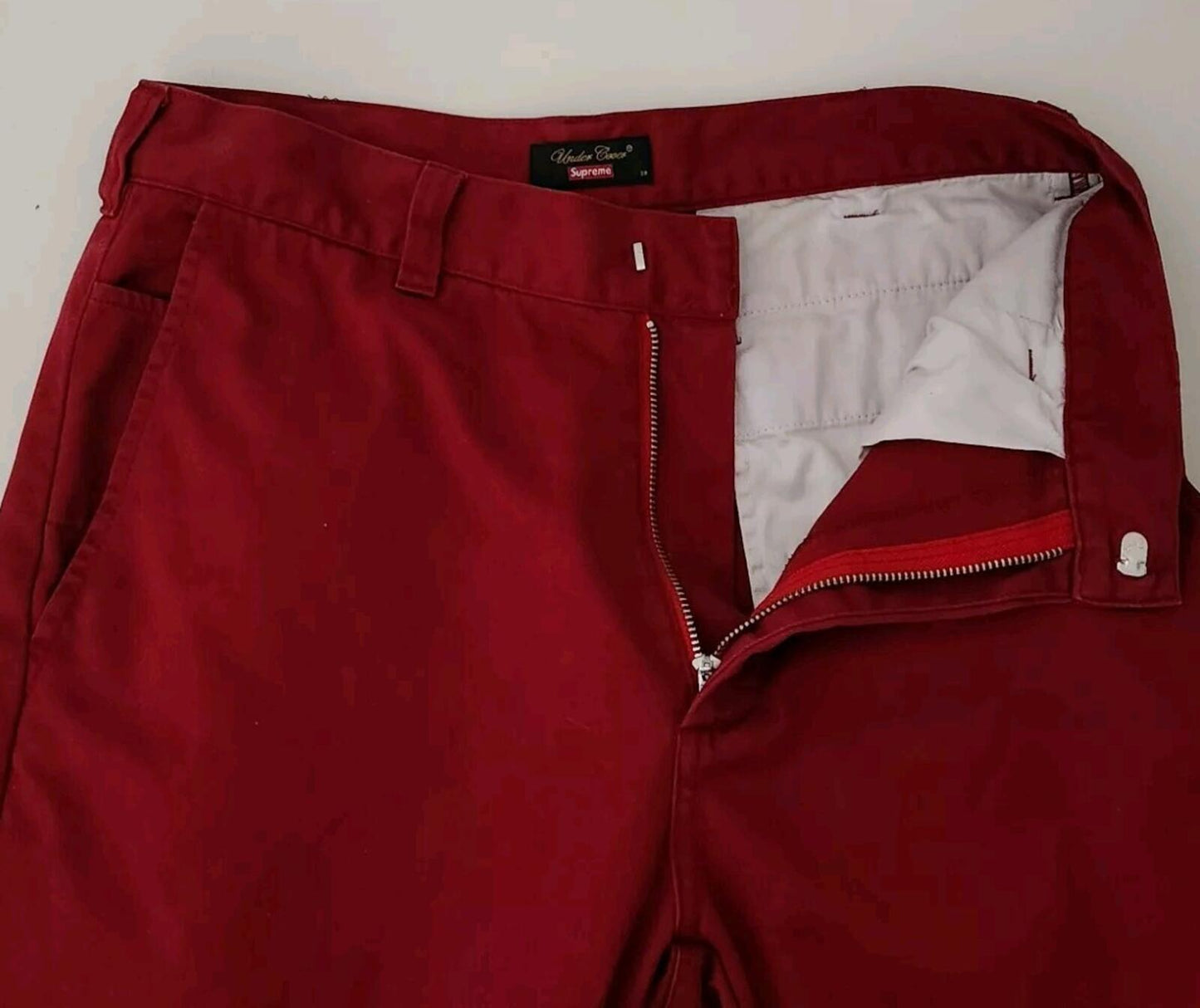 FW16 Supreme x Undercover Anarchy Zipper Work Pant Size 30 trousers pants Red