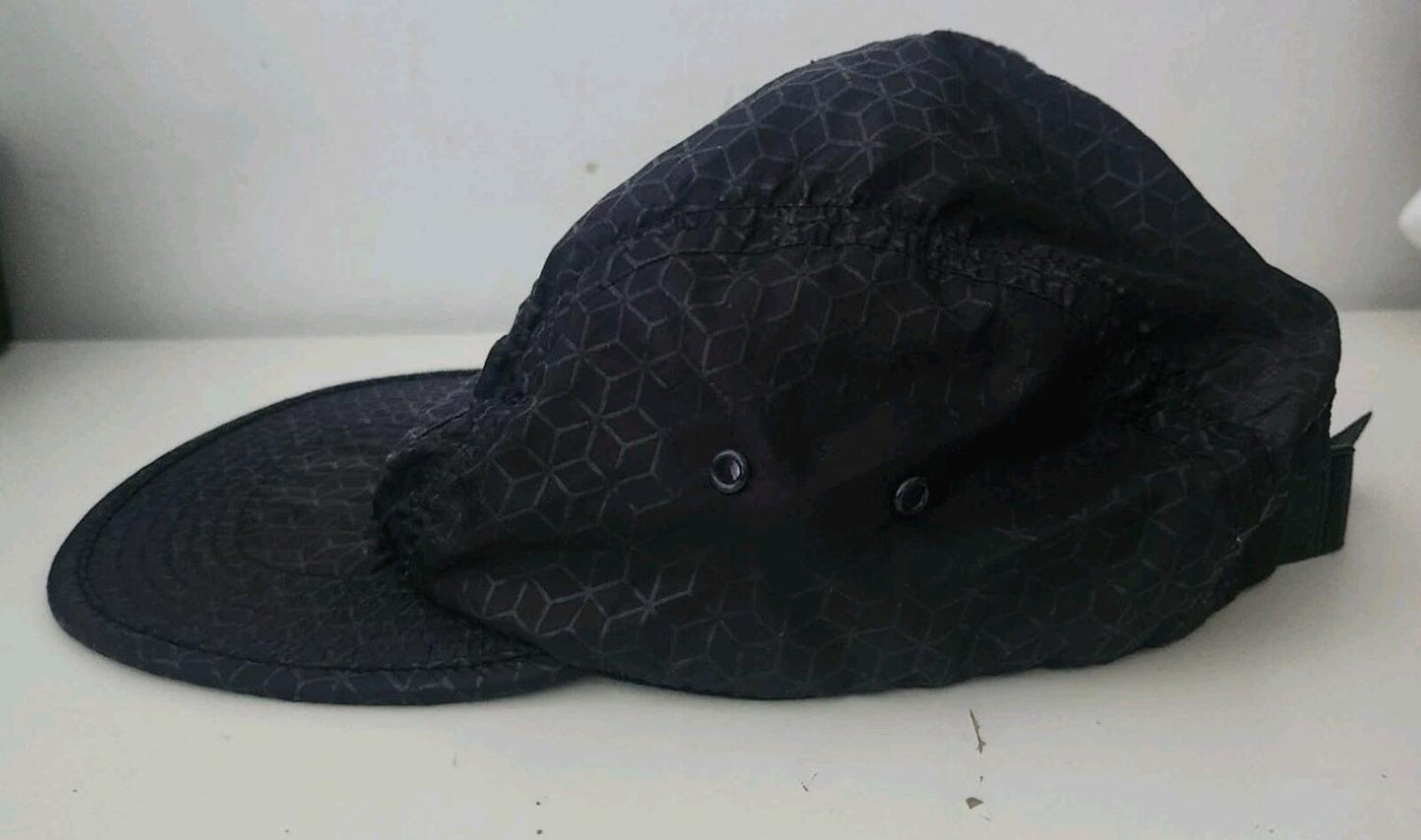 SS19 Supreme Geometric Ripstop Camp Cap Purple Nylon Hat Made In USA