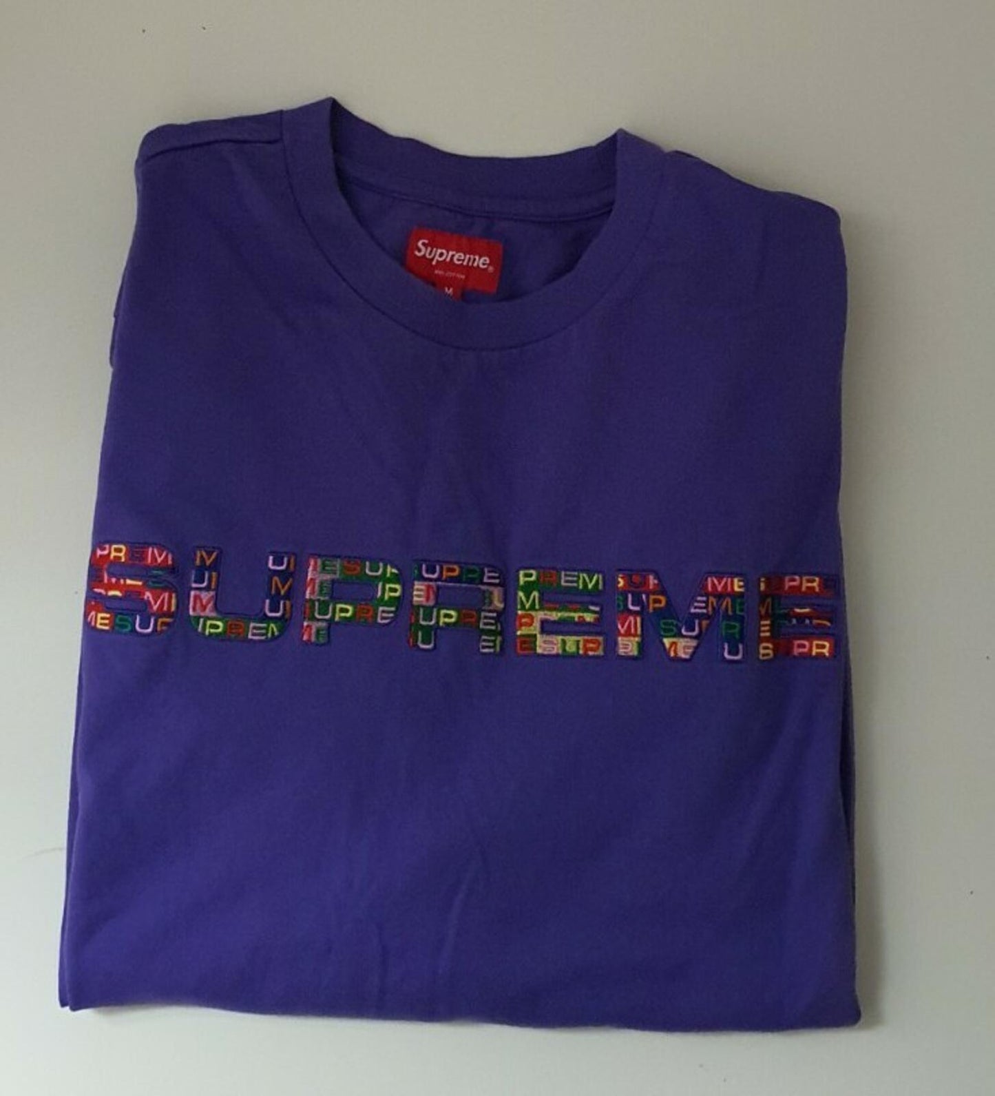 SS20 Supreme Meta Logo L/S Top Purple Size M