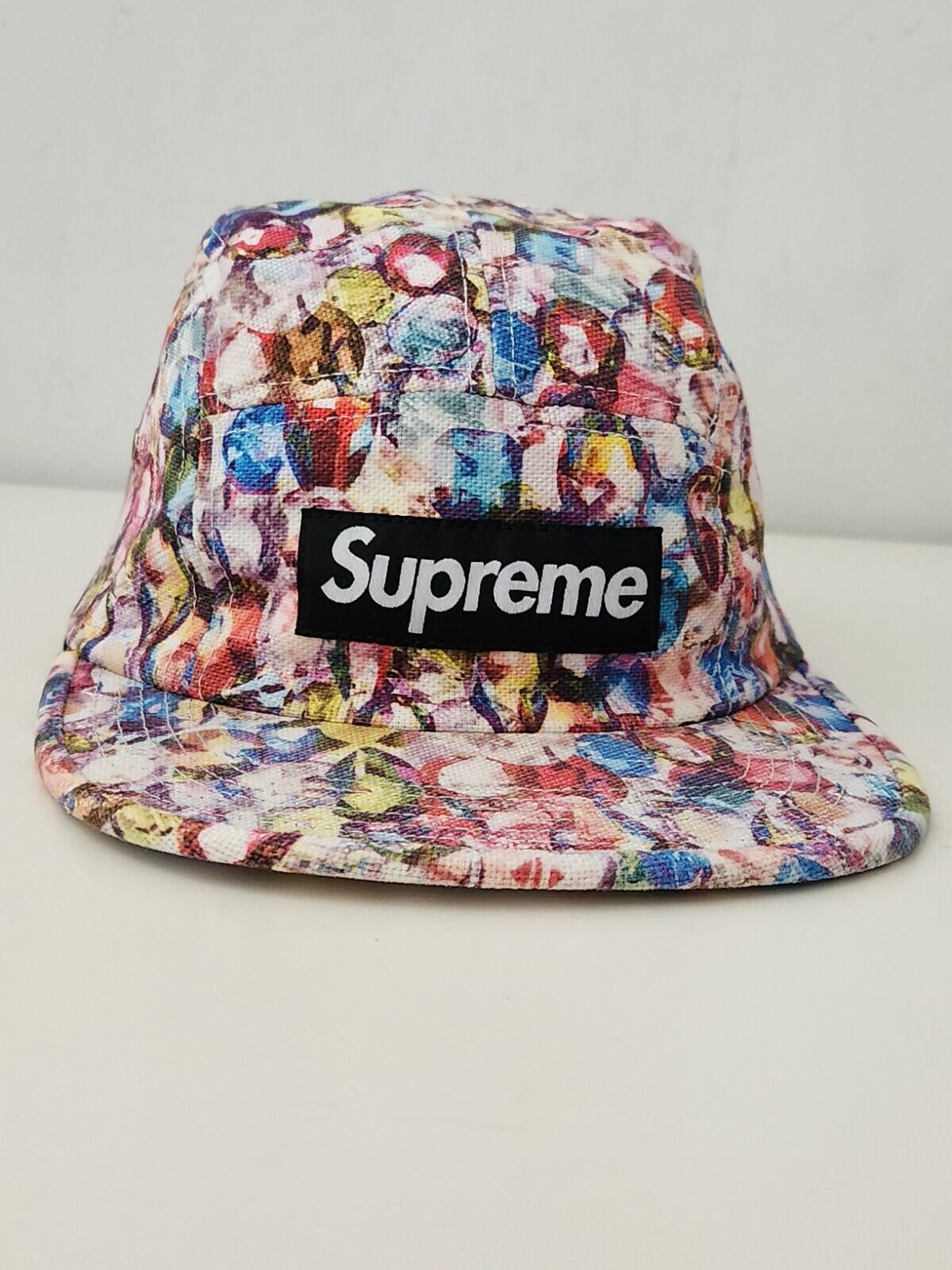 FW14 Supreme x Liberty Art Fabrics Jewels Camp Cap vintage hat box logo Rare