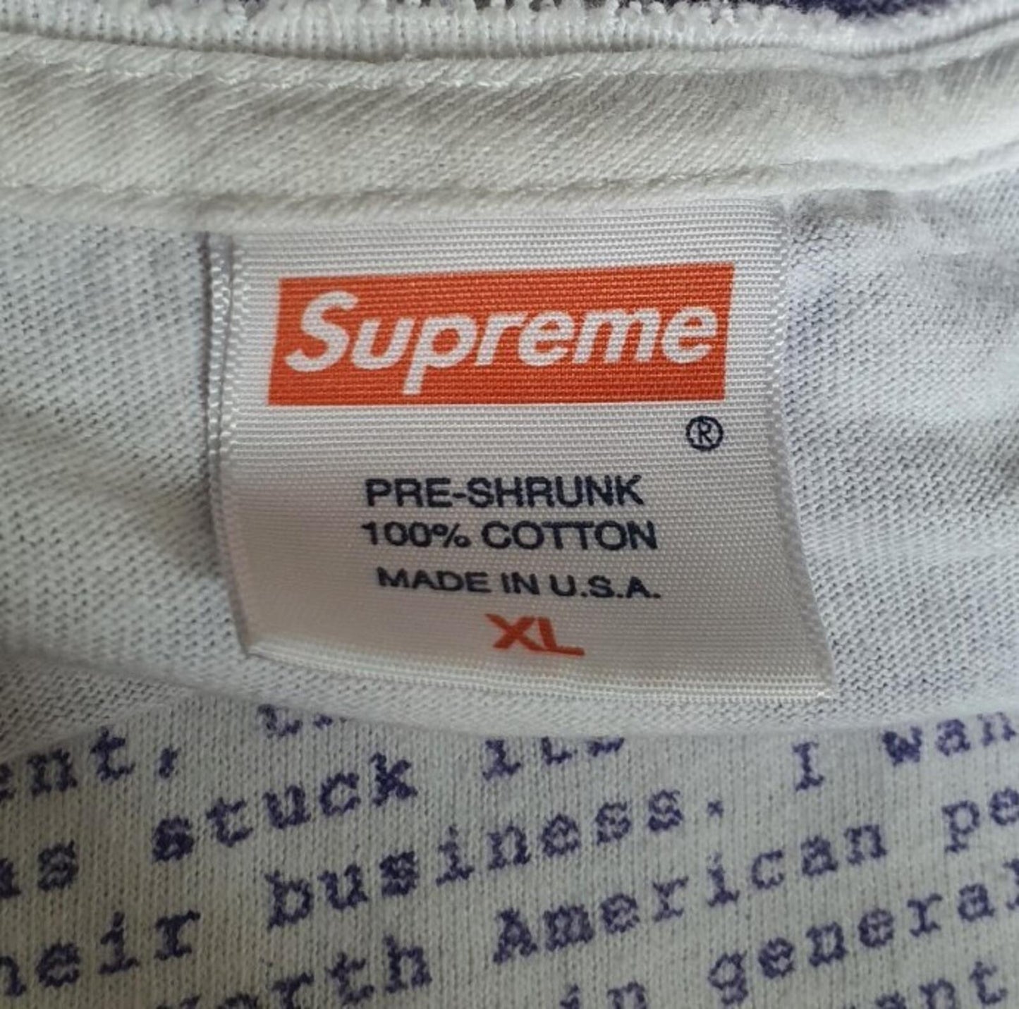 SS07 Supreme Malcolm X Ultraman Anime Manga Tee White Size XL