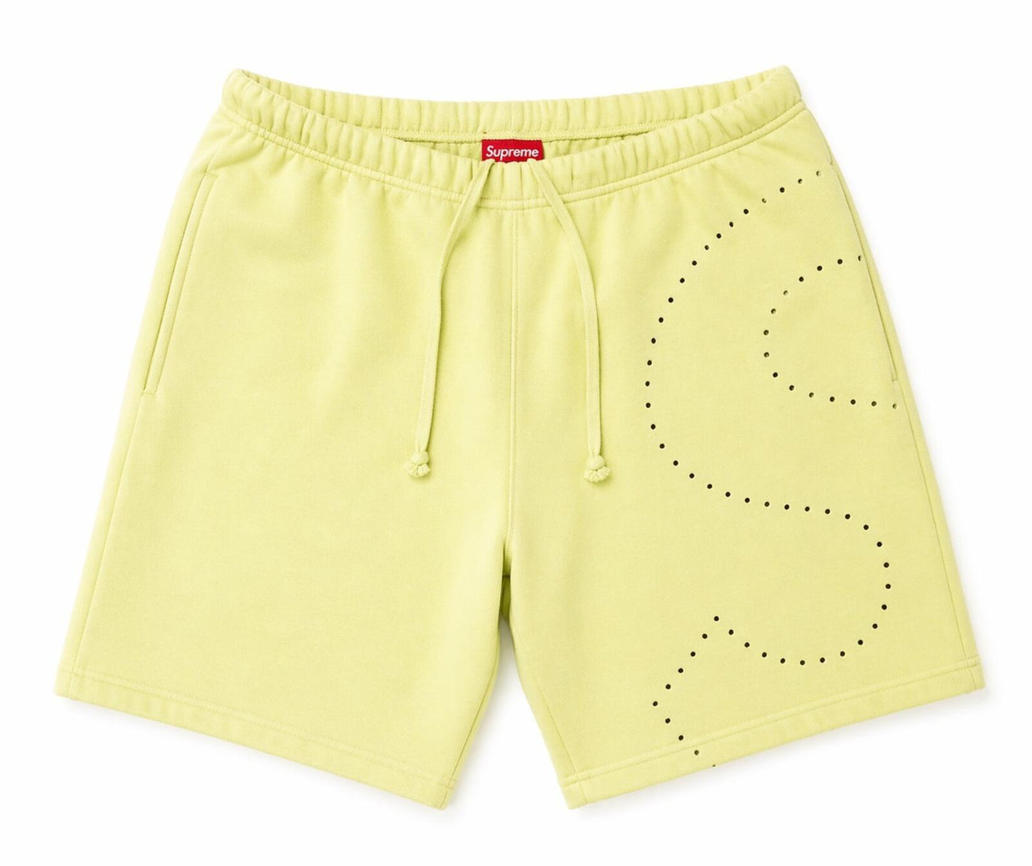 SS21 Supreme Laser Cut S Logo Sweatshort Light Lemon Größe S 30