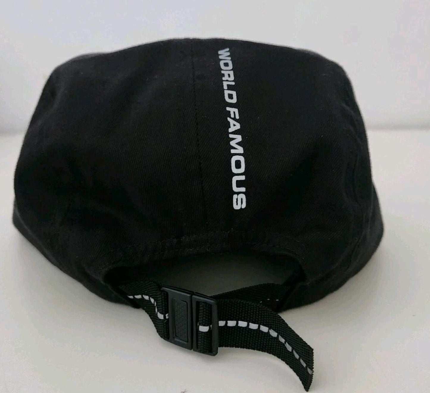 SS18 Supreme reflective tab pocket camp cap black cotton hat made in USA