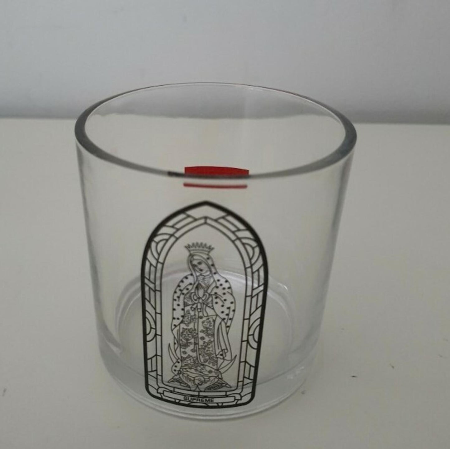 FW13 Supreme Koba Virgin Mary Candle (Glass Only) clear box logo Rare Accessory