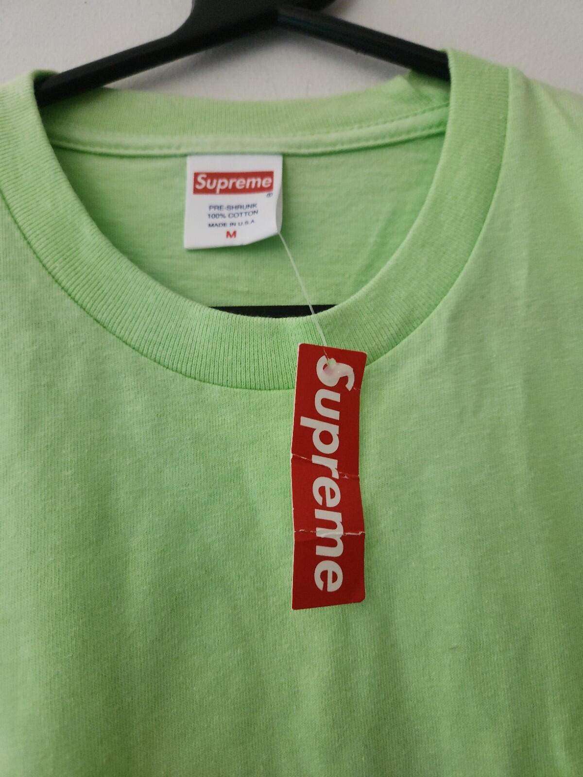 SS17 Supreme Go F uck Yourself Pocket Tee size M medium T-shirt Light Green