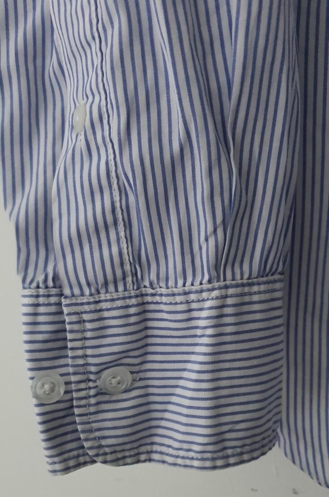 Supreme blue striped shirt Rare OG size L Large button up longsleeve Vintage