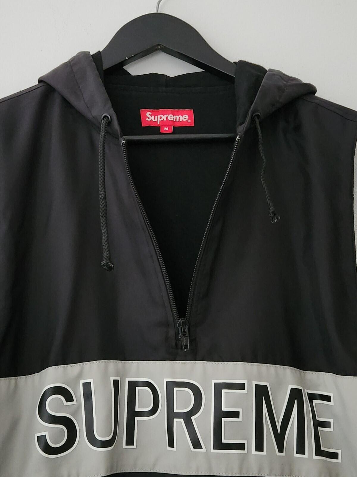 SS15 Supreme Team Pullover  hooded sweatshirt size M Medium hoodie Black