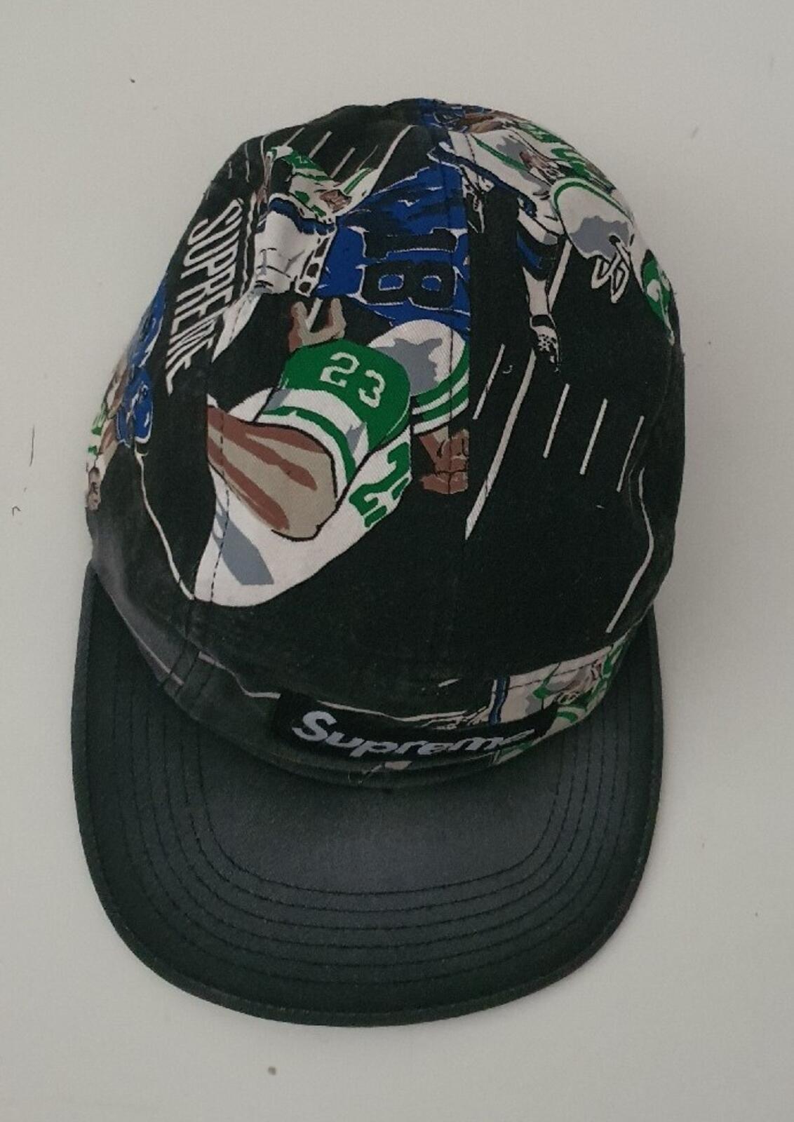 FW13 Supreme Football camp cap black hat box logo Vintage 2013 Very Rare