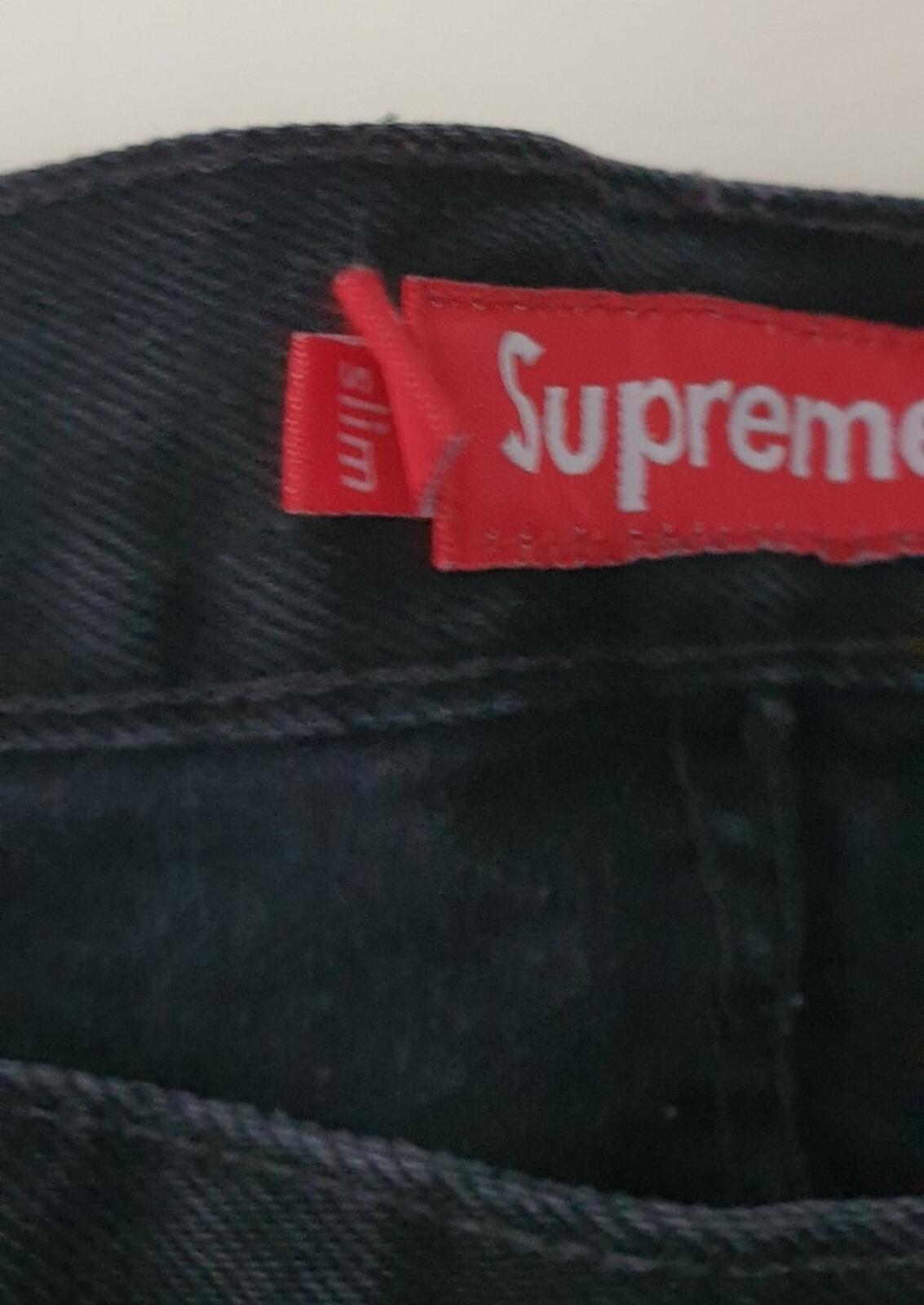 FW16 Supreme Black Slim Jeans Size 34 W34 L27 altere