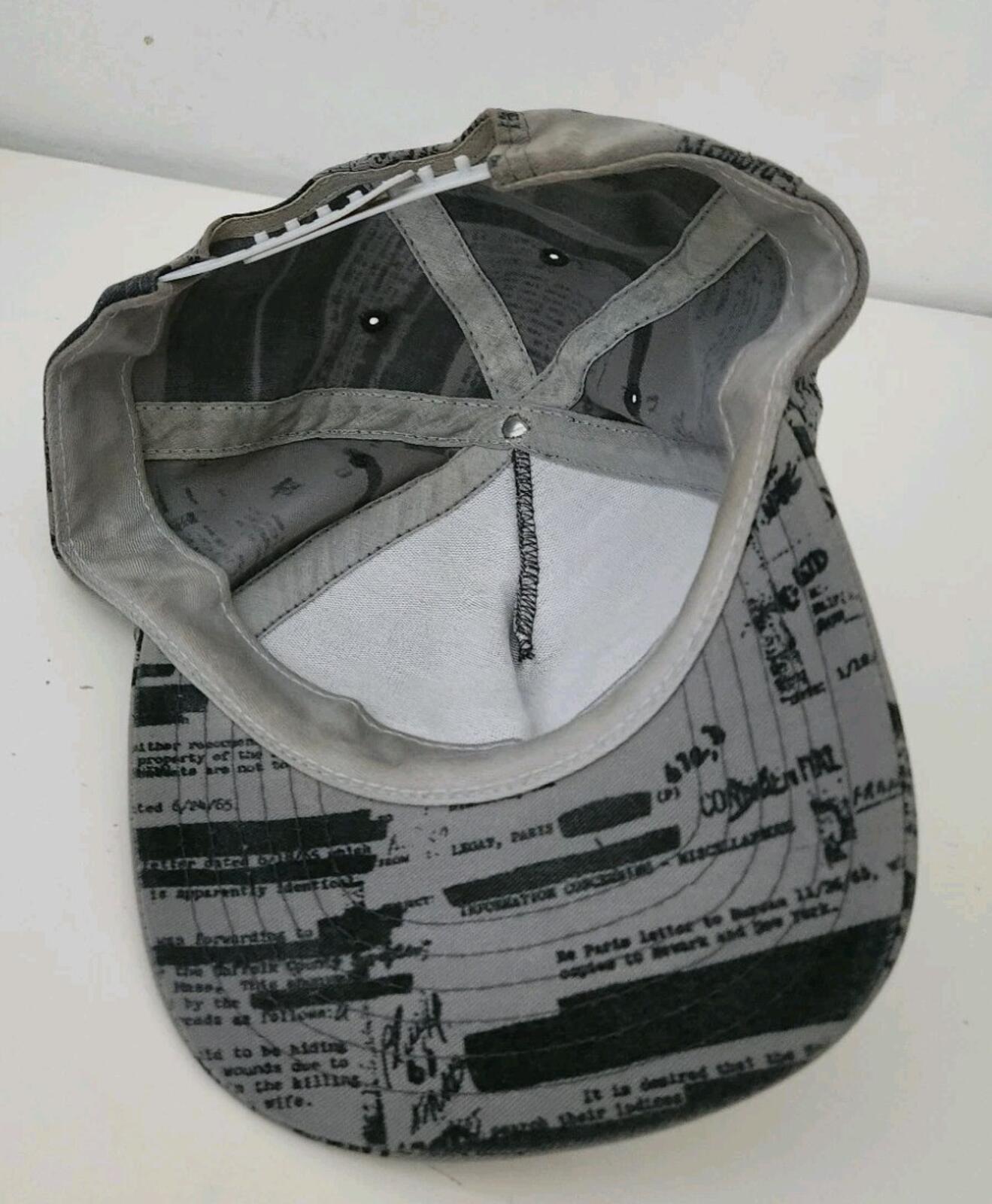 2004 Supreme FBI Malcolm X 5-Panel Sehr Seltene Hut Vintage Grail Graue Kappe