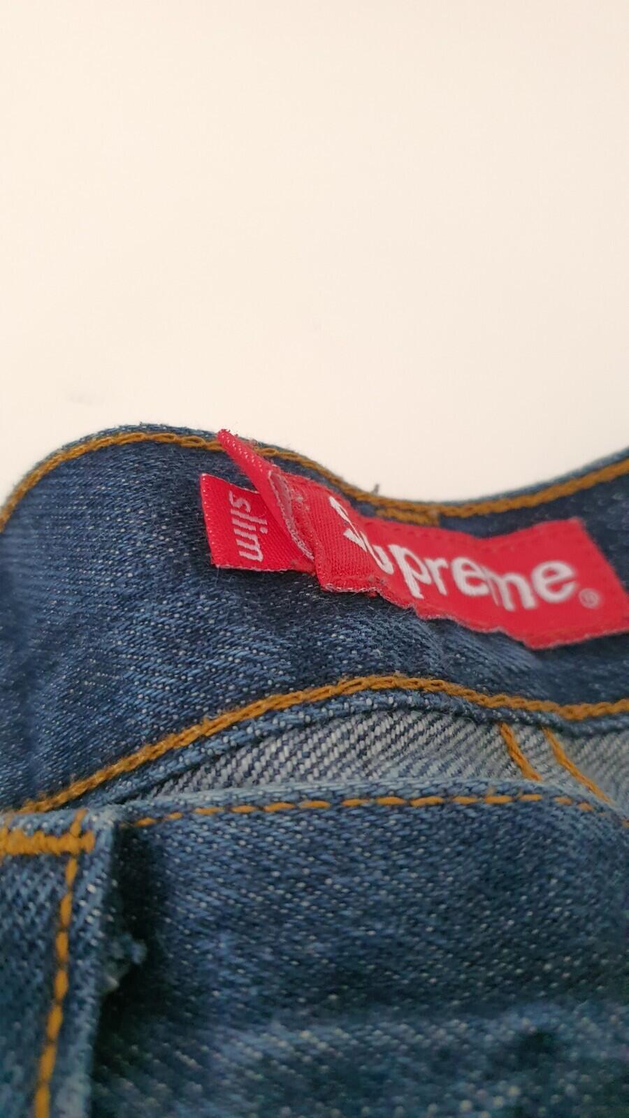 Supreme denim jeans size 30 W30 L30 slim blue Made In U.S.A Trousers