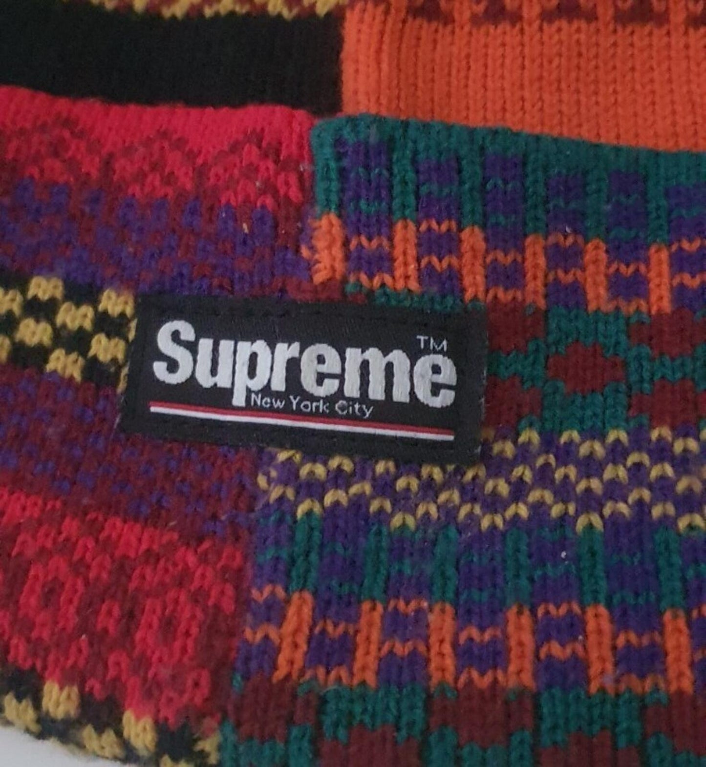 FW20 Supreme Multi Pattern beanie Multicolour Hat Acrylic