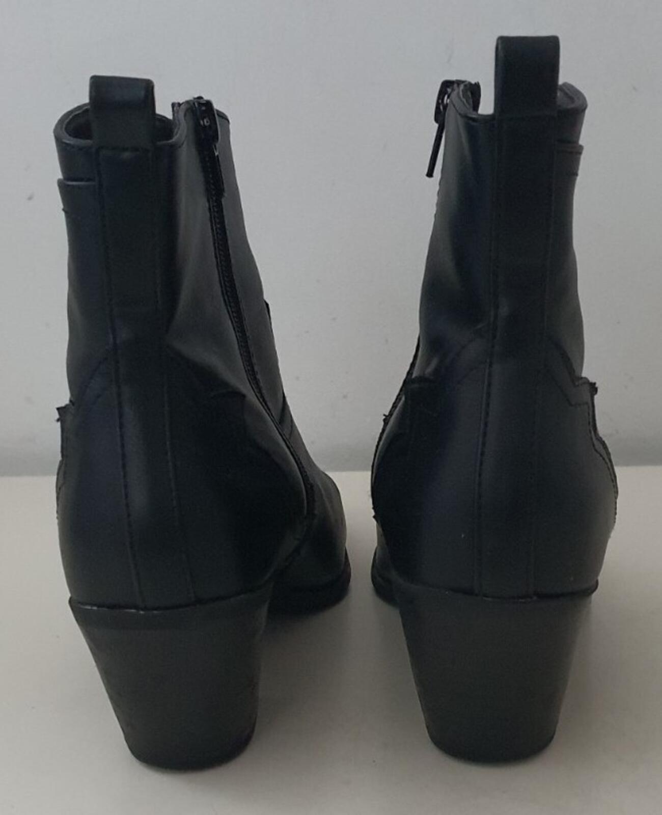NEW LOOK black Western women's ankle boots size UK 4 EUR 37