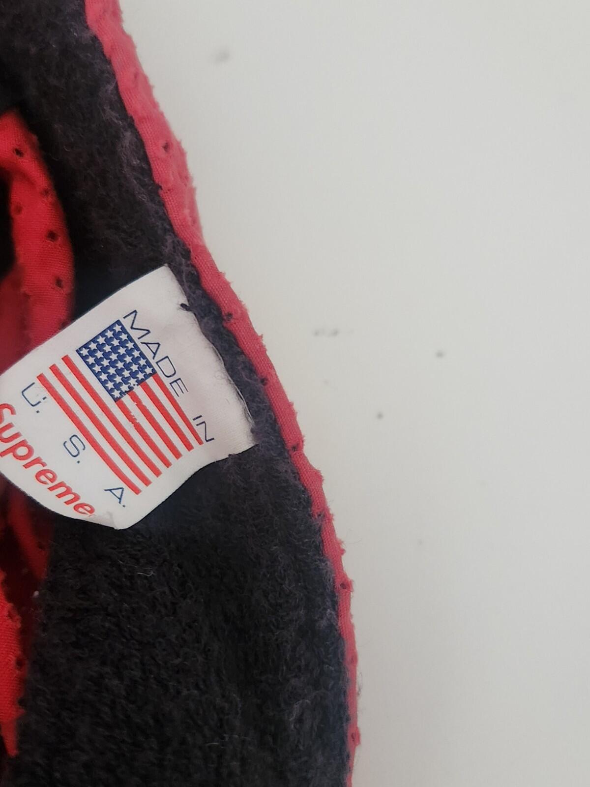 SS17 Supreme Perforated Camp Cap Rot Hut Box Logo Made in U.S.A