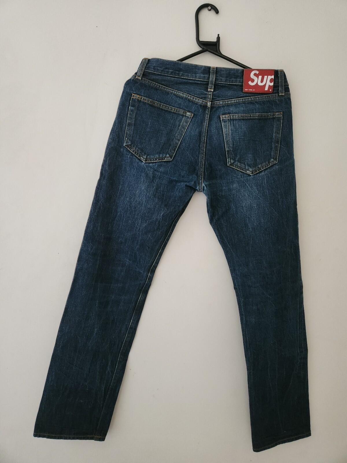 Supreme denim jeans size 30 W30 L30 slim blue Made In U.S.A Trousers