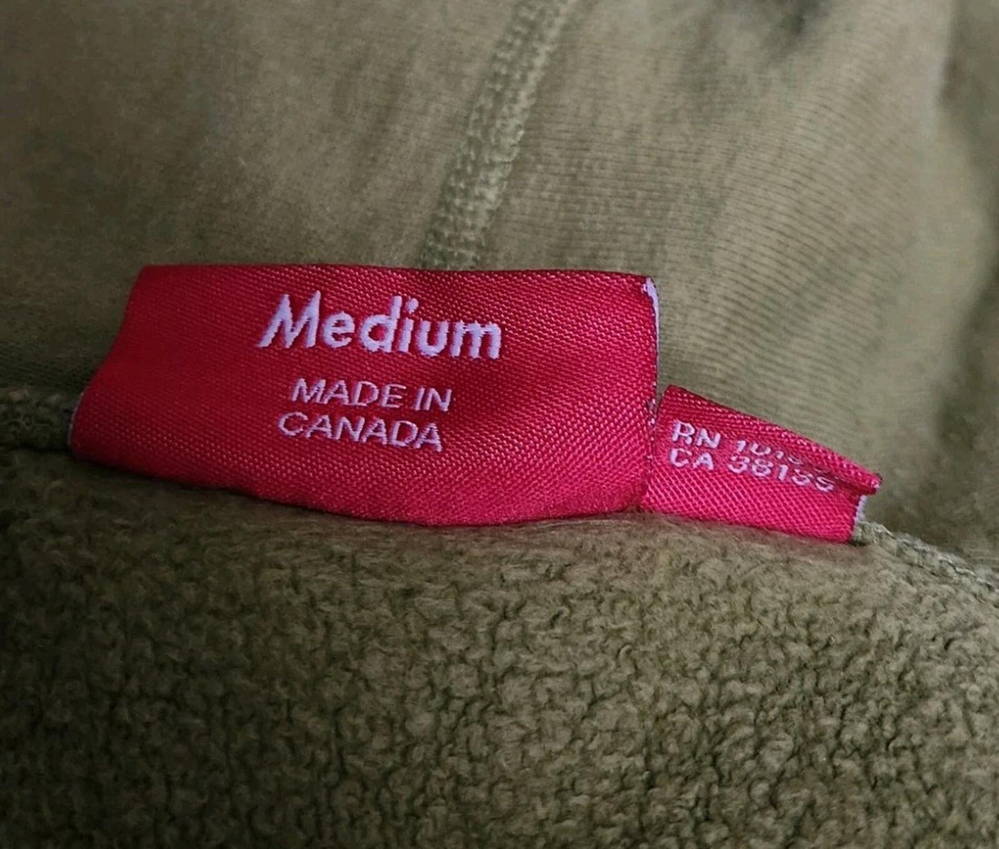 FW17 Supreme Reflective Excellence Hooded Sweatshirt Olive Size M CROPPED
