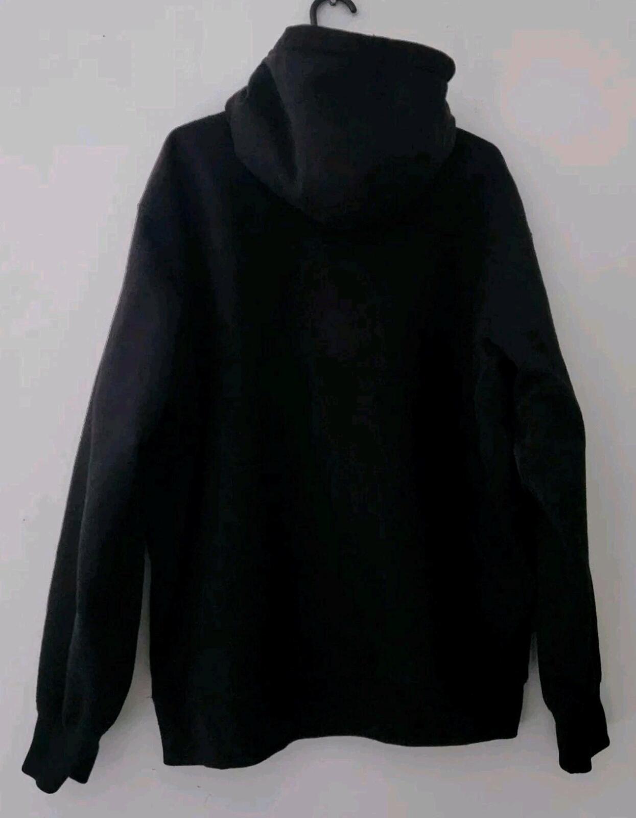 SS22 Supreme Raised Handstyle Kapuzenpullover Schwarz Größe L