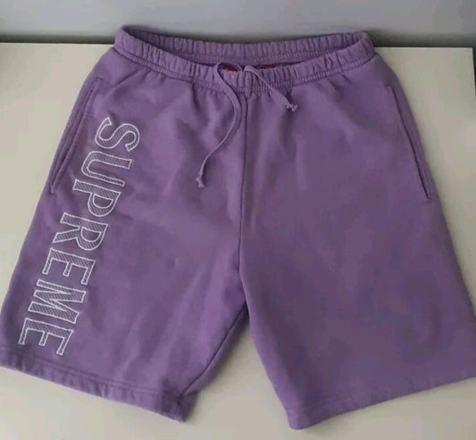 Short de chándal con bordado en la pierna Supreme SS18 Violeta talla S