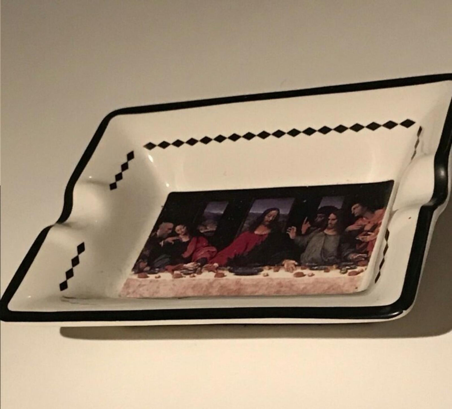 FW12 Supreme Last Supper ceramic ashtray vintage white Ash tray Rare Accessory