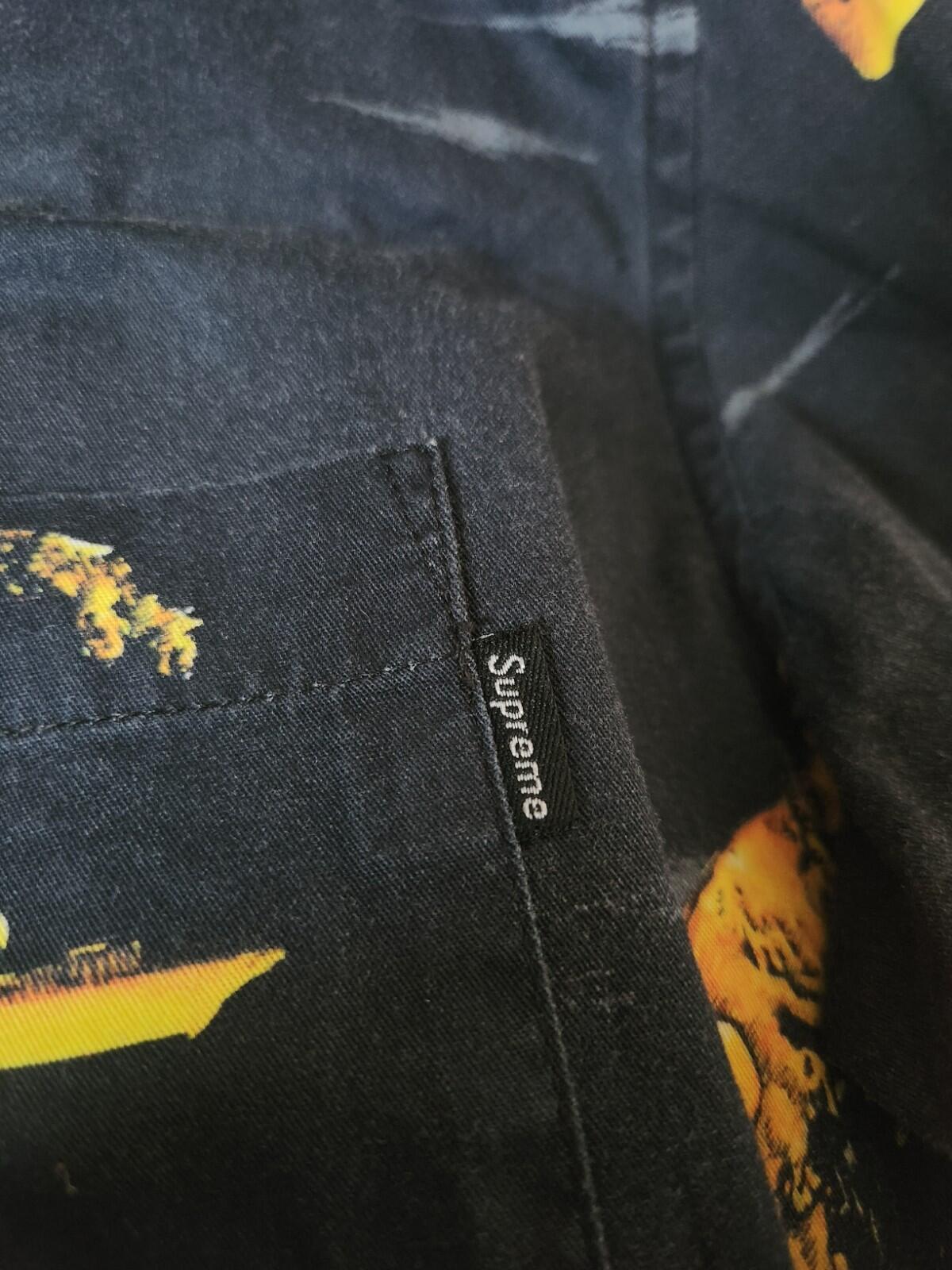 FW13 Supreme Lions shirt size M medium Button Up vintage 2014 rare  black top