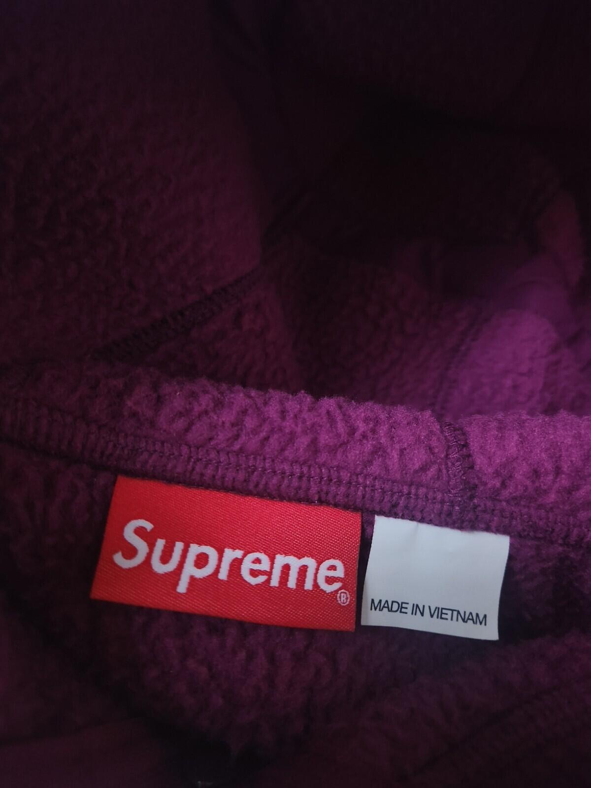 FW21 Supreme GORE WINDSTOPPER Hooded Sweatshirt Plum Size S Water Resistant